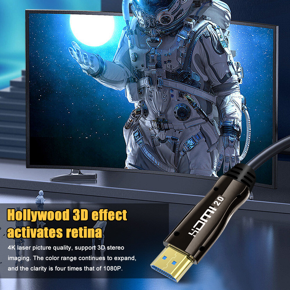 HDMI 2.0 UHD HDTV Active Fiber Optic Display Cable - 18Gbps 4K @60hz 26ft-50ft