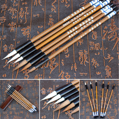 6pcs Chinese Pen Classic Calligraphy Writing Art Script Painting Brush