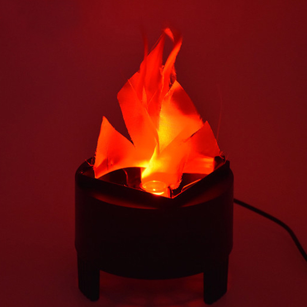 10x Led Flame Fire Light Effect Standing Lamp Fake Fire Flame