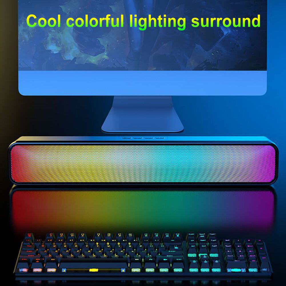 Soundbar RGB Bluetooth Speaker System Wireless 3D Stereo Home Sound Bar Surround
