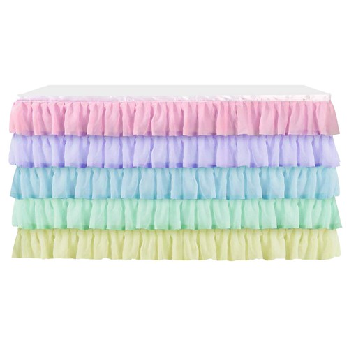 Tutu Tulle Table Skirt Table Cloth Tableware Cover Birthday Party Wedding Deco F