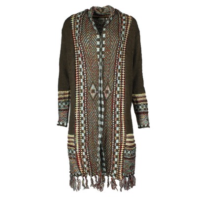

Женский кардиган с длинными рукавами и бахромой Very Moda, оливковый SM, Olive