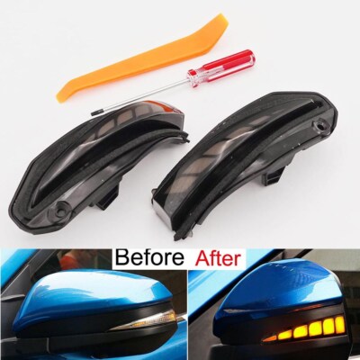 Pair LED Dynamic Side Mirror Light ForToyota RAV4 Highlander 4Runner Noah Voxy