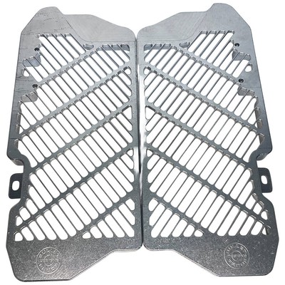 Bullet Proof Designs Radiator Guards Silver For Kawasaki KX250 2025