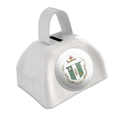 Delta Zeta Sorority Crest Officially Licensed White Cowbell Cow Bell Instrument