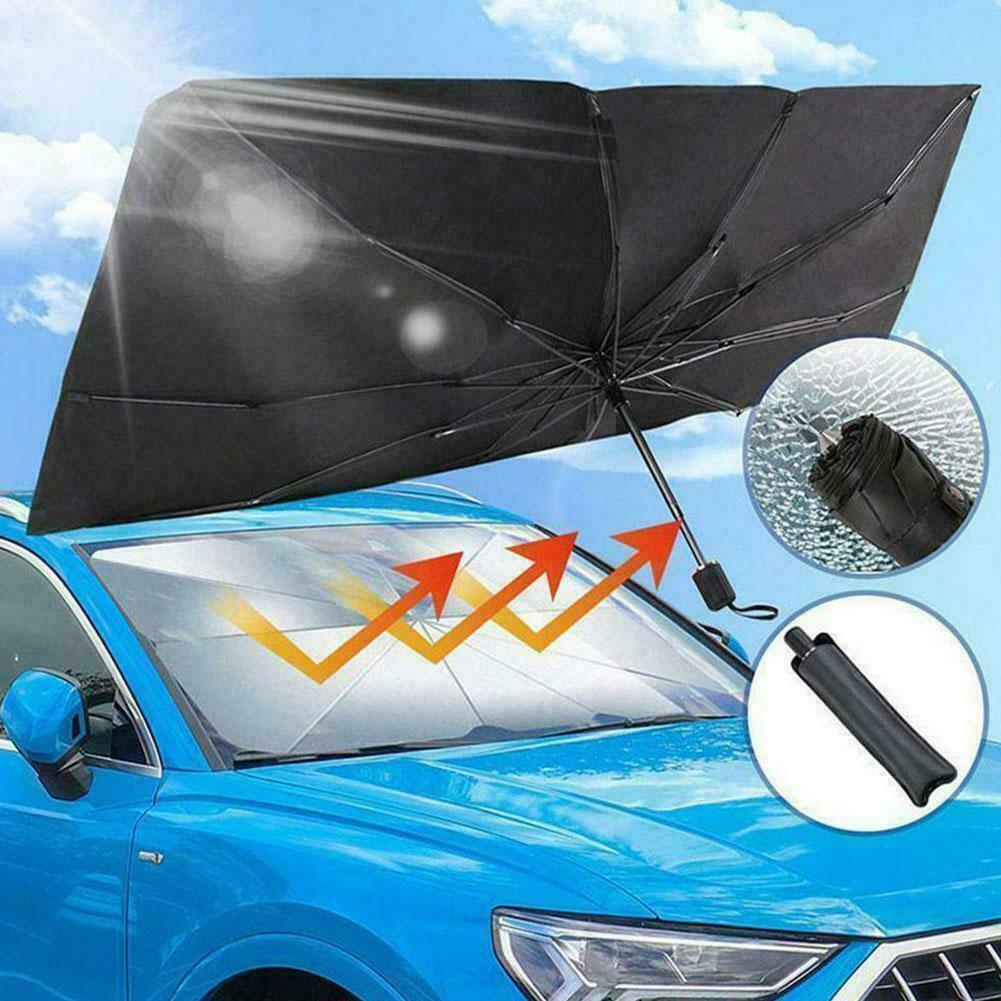1PC Foldable Car Windshield Sun Shade Umbrella Front Window 79X145cm L0V1