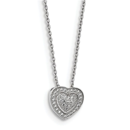 アクセサリー - CLASSICGENTLEMAN HEART PIN - SILVER Custom Memorial Heartbeat Pendant Necklace In Sterling
