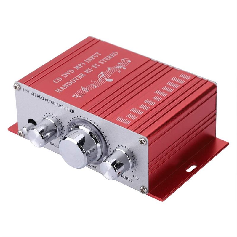 Stereo Audio Amplifier, Mini Digital Hifi Bass Audio Subwoofer Amp, Portable Mus