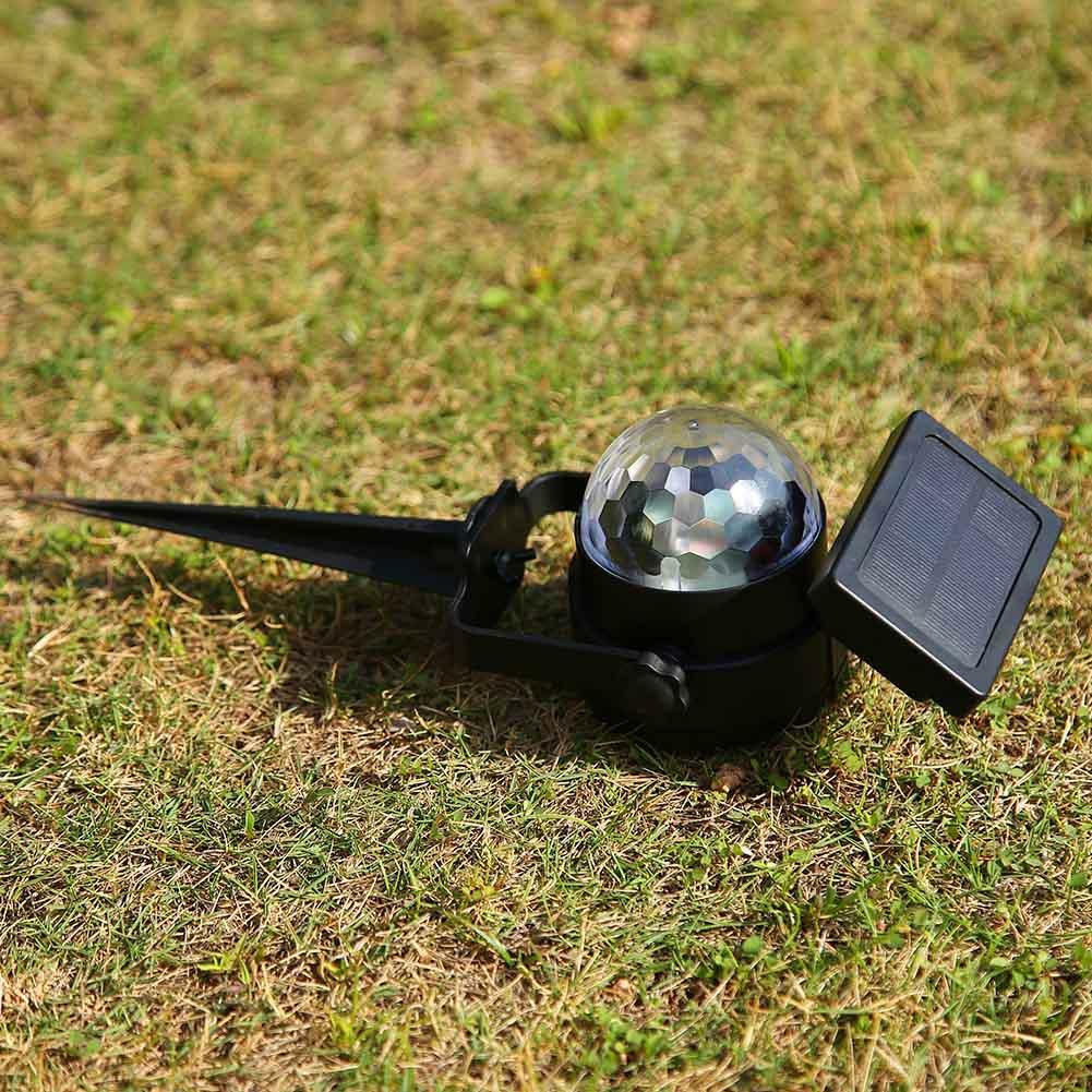 LED Solarlampe Projektor Solarleuchte Edelstahl Solar Garten Rasen