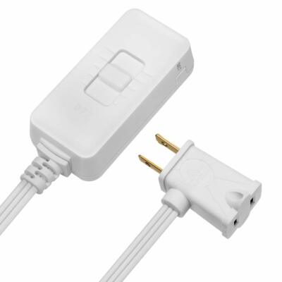 DEWENWILS Plug in Dimmer Switch for Dimmable Lamp 6.6 ft Extension Cord White