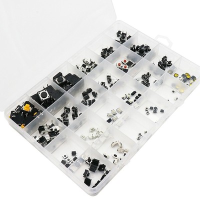 250PCS 25Type Values Tactile Push Button Switch  Momentary Tact Assortment