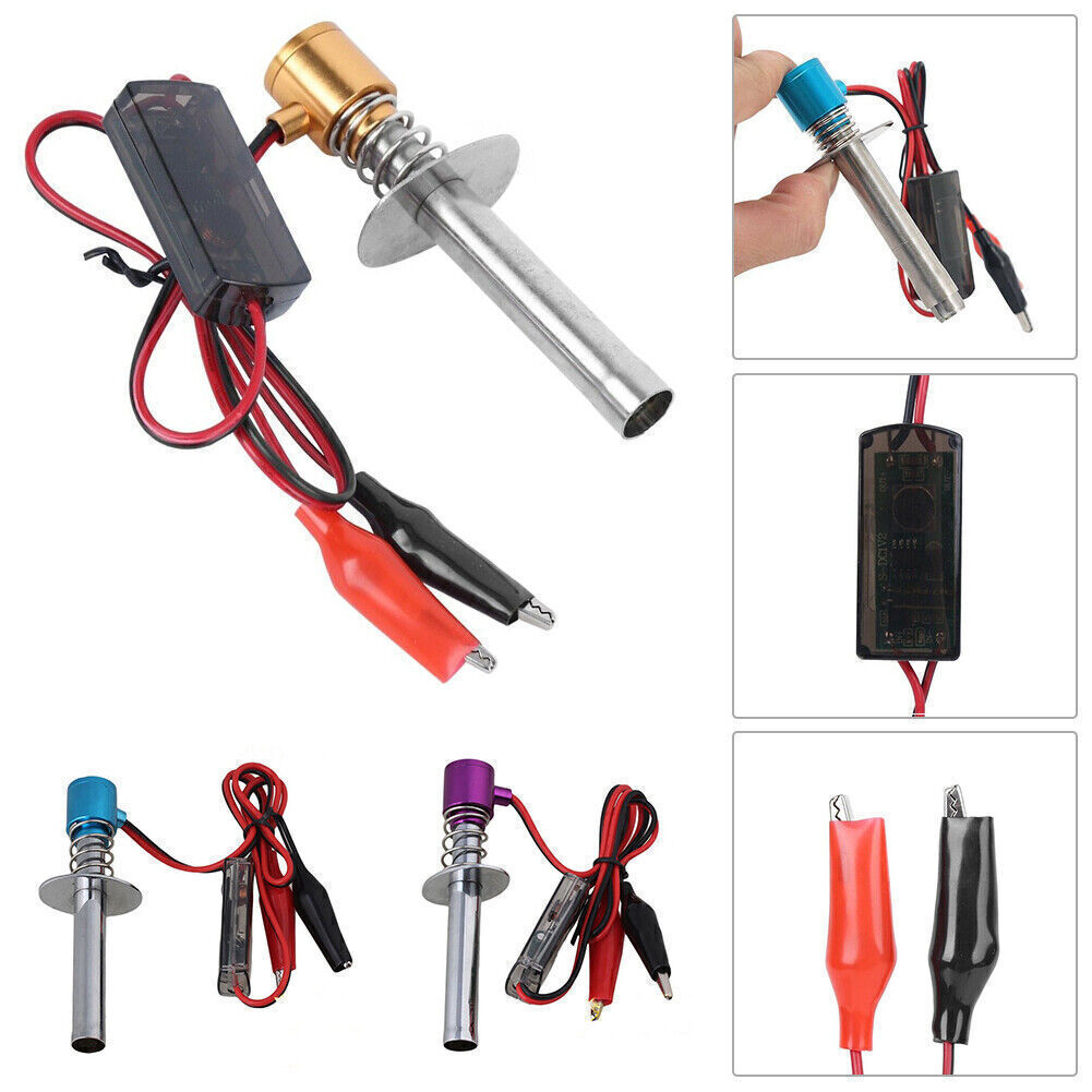 Electronic Glow Plug Starter Igniter With Charger For 1/8 1/10 HSP Nitro RC Car