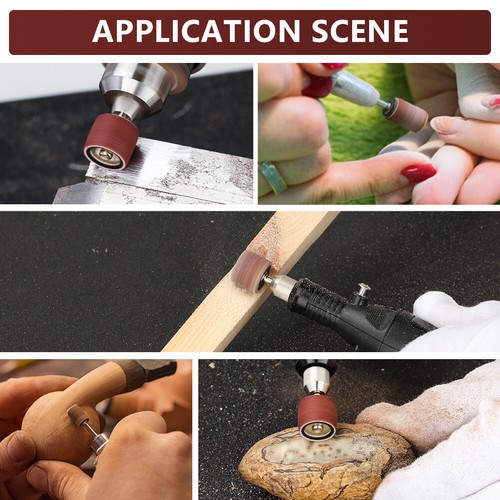 384 Pieces Sanding Drum Kit Sander Sleeves With Mandrels for Dremel Rotary Tool