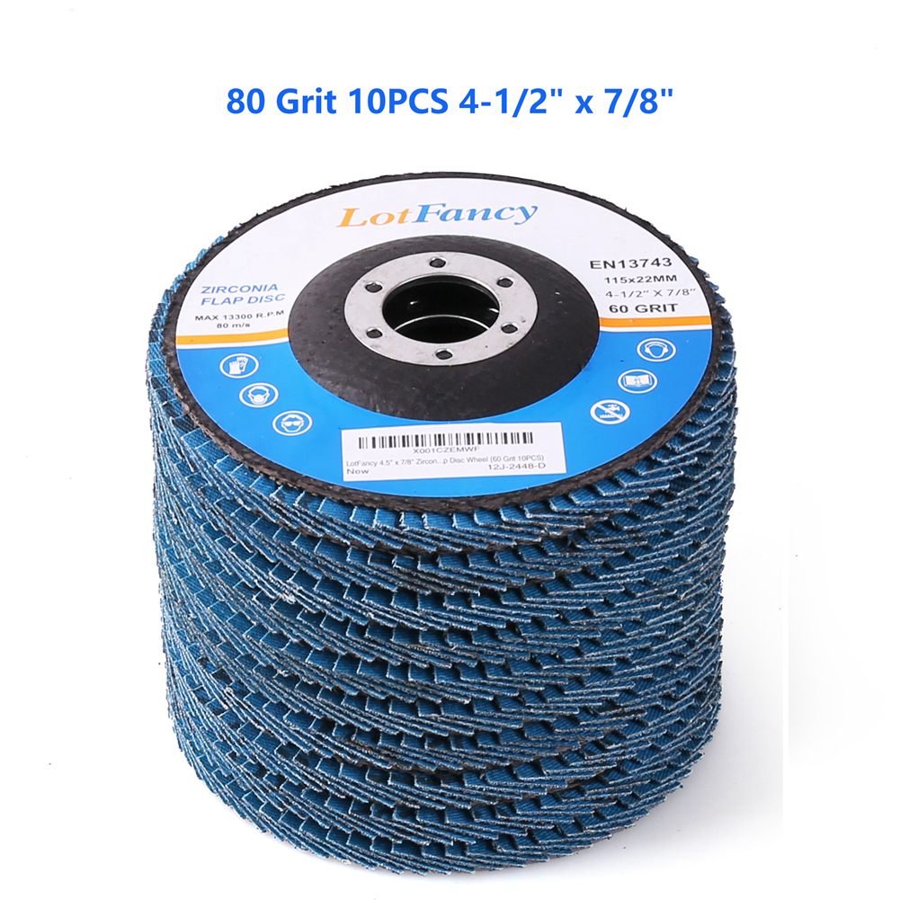 50 FLAP DISC 4-1//2/" in x 7//8/" A//O 80 grit Sanding Sand paper Grinding Wheel