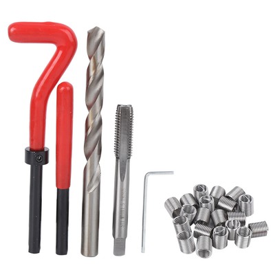 25pcs M10 Thread Repair Kit Thread Tap Drill Bit Damaged Threads Repair` Tools