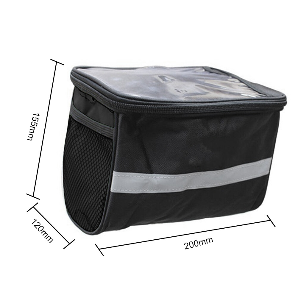 MTB Bike Road Bicycle Handlebar Phone Navigation Bag with Reflective Strip