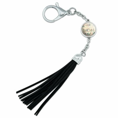 Thank You for Being the Best Mom Mother Backpack Purse Keychain Tassel Charm