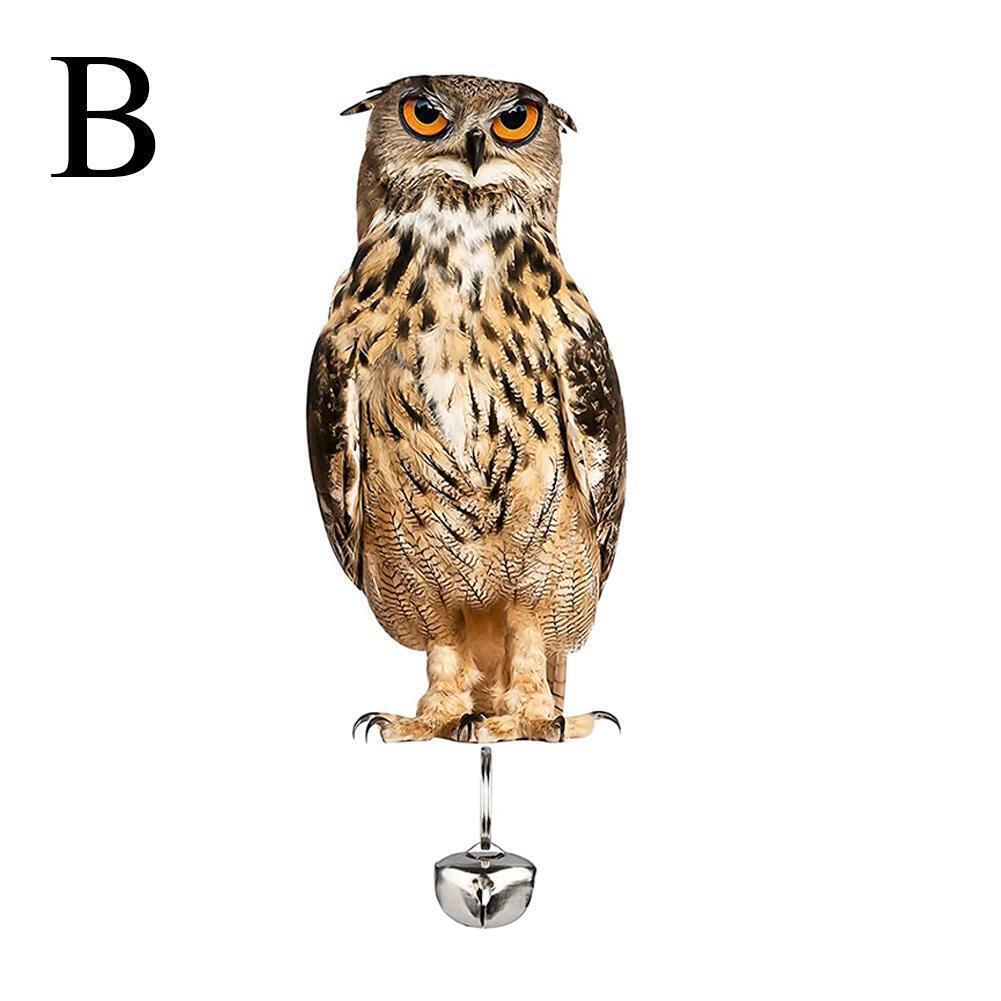 Reflective Fake Owl Bird Scare Hanging Owl to Repel Birds New in