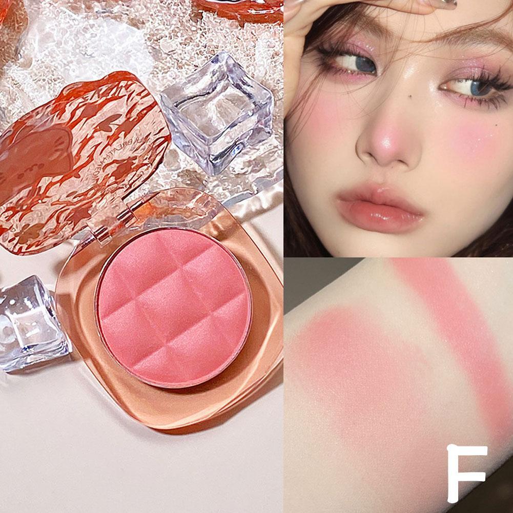 Paleta de maquillaje rubor rosa melocotón naranja rojo r0uge sombra de ojos contorno natural❀