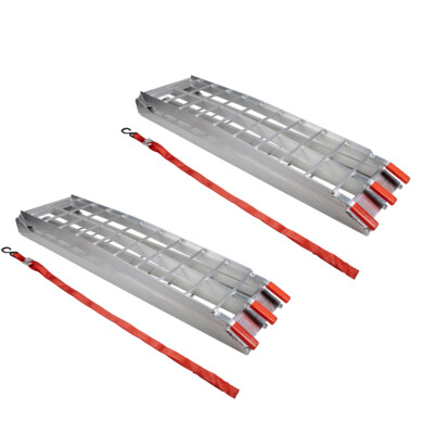 Pit Posse Pair of Lawn Mower ATV Folding Loading Ramps Aluminum 89" 1500LB Rated