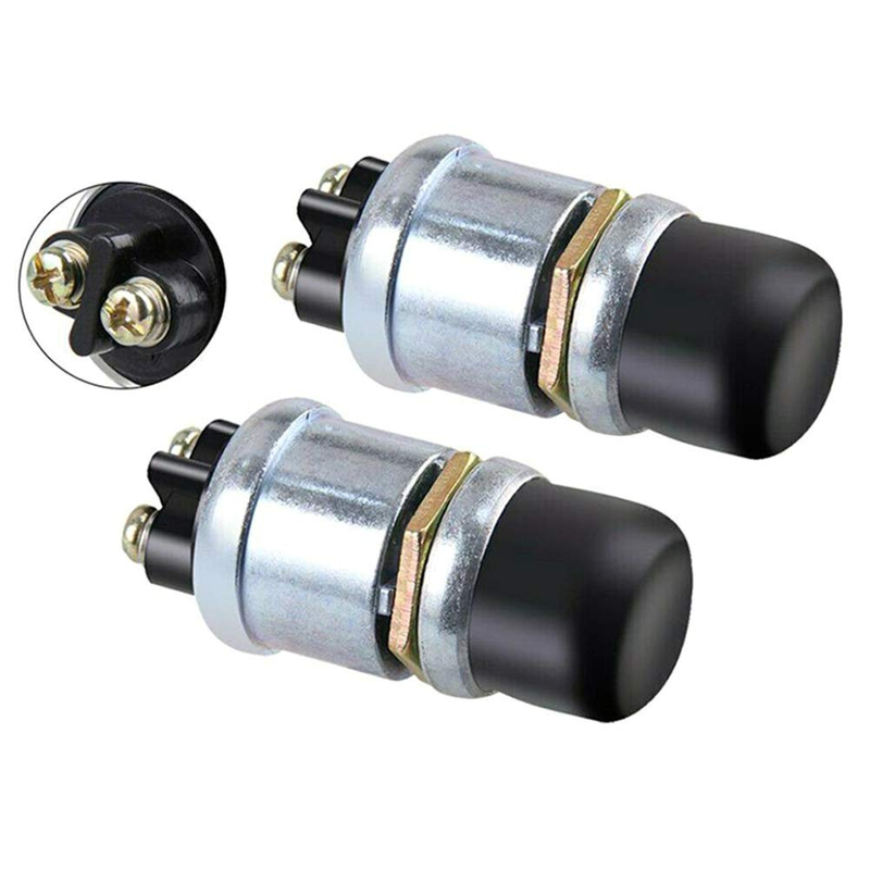 2PCS 50A 12V Waterproof Car Boat Track Switch Push Button Horn Engine Start Star