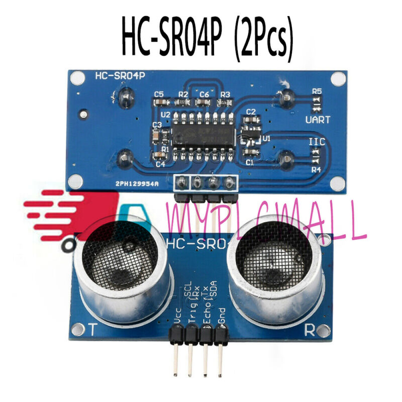 2x HC-SR04P Ultrasonic Module Distance Measuring Transducer Sensor for Arduino