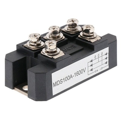 High Power Bridge Rectifier Module MDS100A 1600V 3 Phase Aluminum 5 Terminals