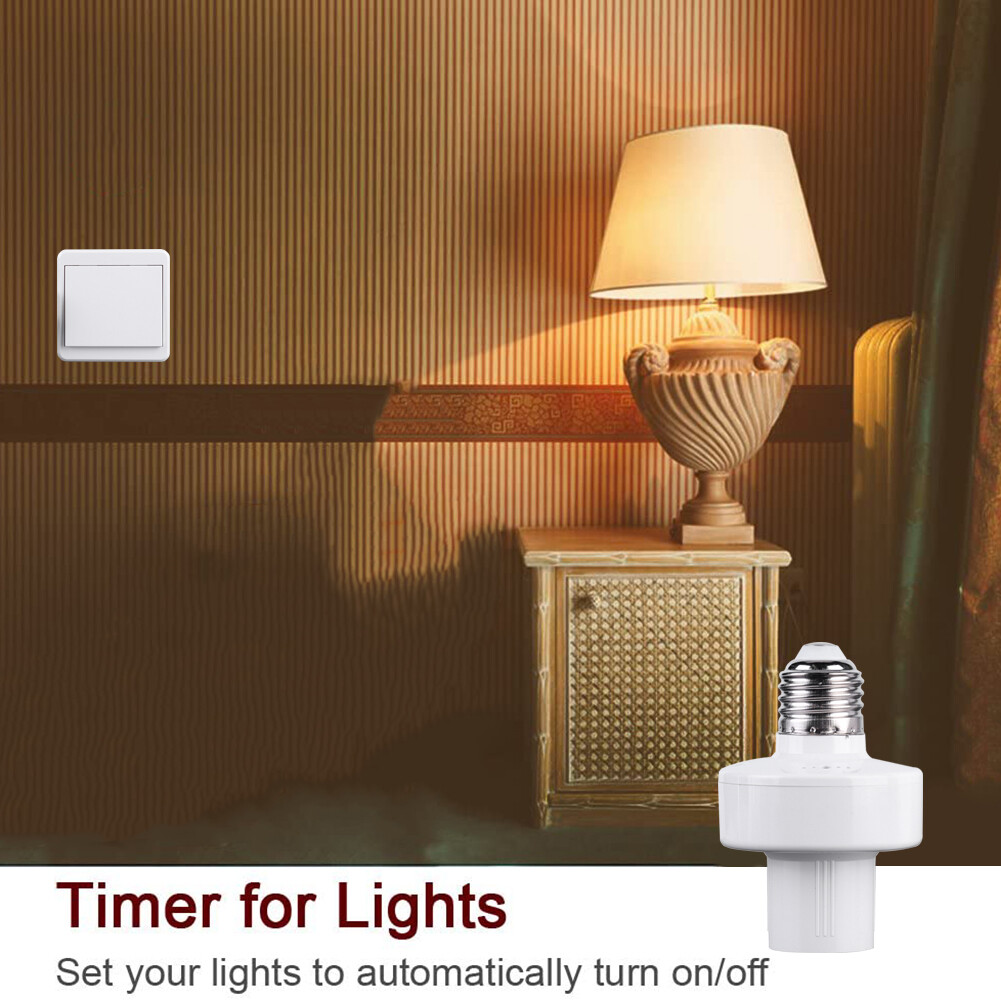 Wireless Remote Control E27 Light Socket Lamp Holder for LED Bulbs Light Socket