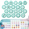 beinkmake 20Pcs Mini Flower Polymer Clay Cutters Daisy Rose Clay Earrings Cutters Cute Polymer Jewelry Cutter for Earrings Making Birthday Party DIY Supplies