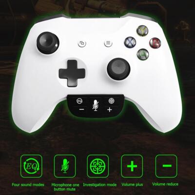 Game Controller Sound Enhancer Gamepad Headset Adapter for Xbox One S/X