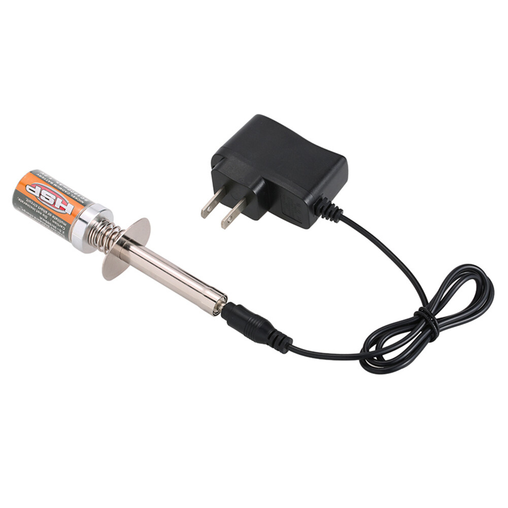 1/2PCS Nitro Starter Kit Glow Plug Igniter with Charger for 1/10 1/8 HSP US Plug