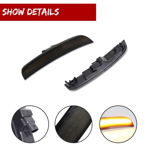 For 2015-up Chrysler 300 300C Front Bumper Side Marker Lamps Lights Smoked Lens