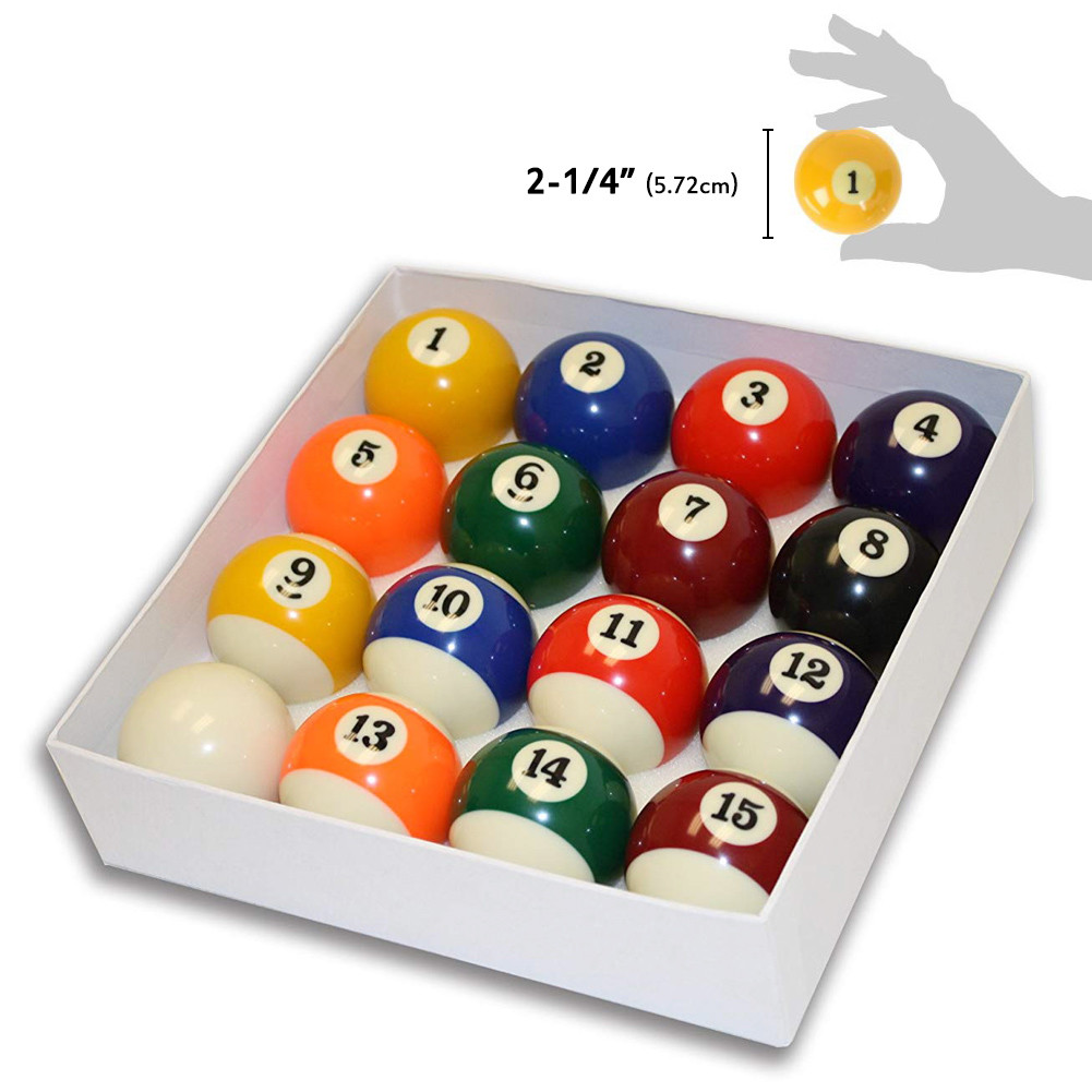 Iszy Billiards Pool Table Billiard Ball Set, Marble/Swirl Style