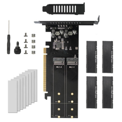 M.2 NVME 4 Slot PCIE 3.0 X16 HDD Adapter Controller Expansion Card Supports Raid