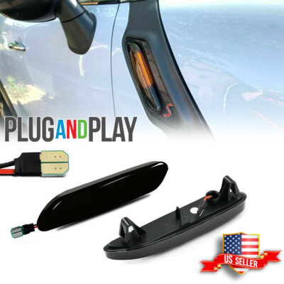 2PCS Amber Full LED Front Side Marker Lights Lamps For MINI Cooper R60 R61 11-16