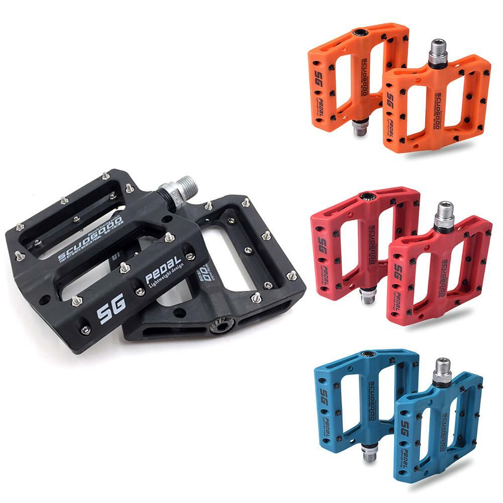 2x Road Mountain Bike Platform Pedals Wide Flat MTB Nylon Sealed Bearing 9//16/'/'