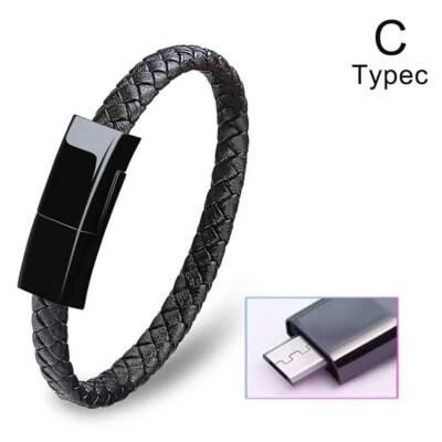 USB Bracelet Cable Charger Phone Data Charging Cable For iPhone Android Type-C,
