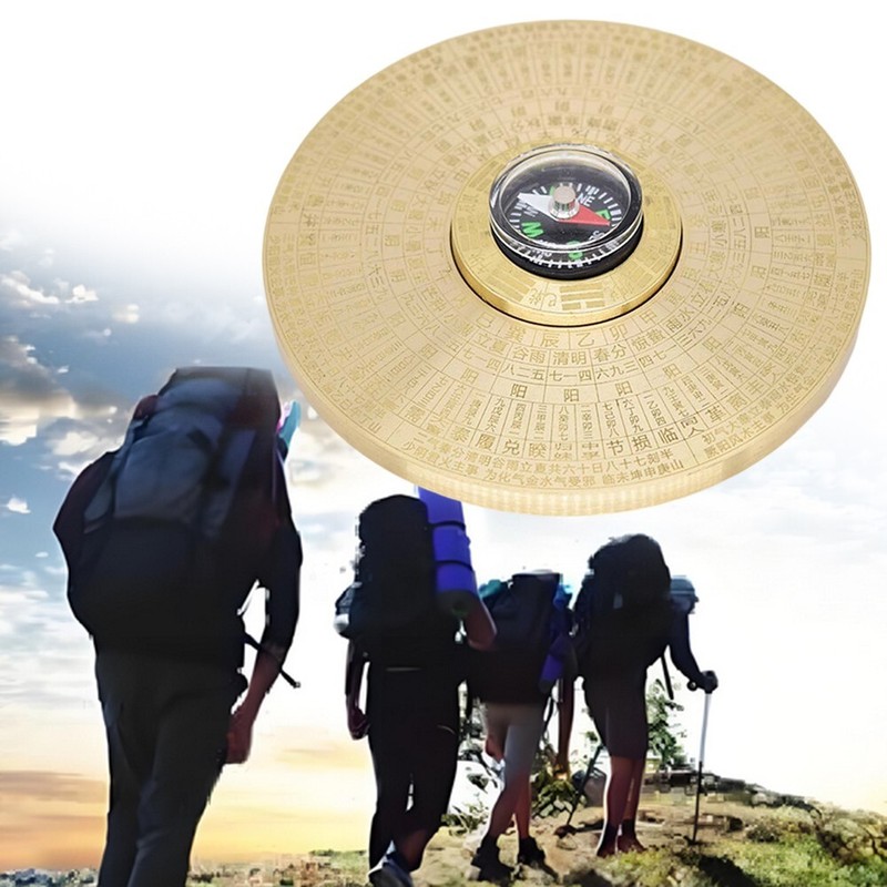 Wanderfertiger Messingkompass Mit SchÃ¶Nem Design Im Chinesischen Stil Kompakte