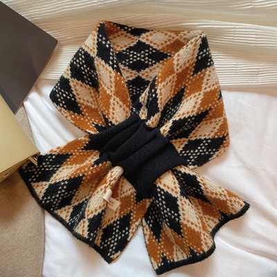 Two Sided Jacquard Scarf with Red Deer Design Elevate Your Winter Fashion Game