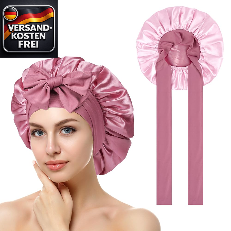 Damen Satin Schlafhaube Haarsschutz elastisch Doppelseitig mehrfarbig