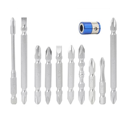 11 Teiliges Alloy Steel PH1/PH2/PH3 Doppelseitiger Kreuzschraubendreher Bit Set