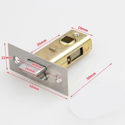 1-Pack Mortice Door Tubular Latch Internal Bolt Facility Sprung Catch Flat Fork