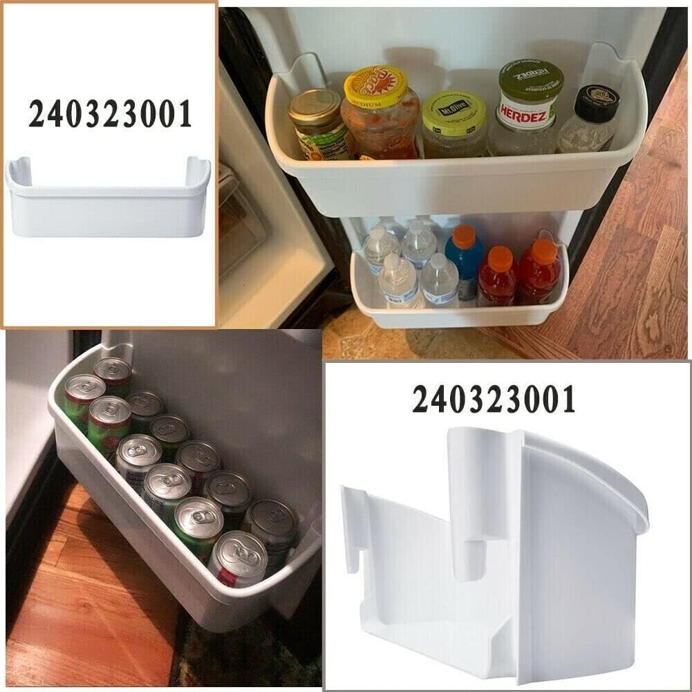 Refrigerator Side Door Bottom Shelf Compatible with Frigidaire 240323001 2-Pack