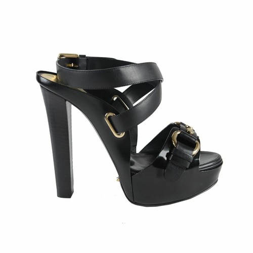 Pre-owned Dsquared2 Dsquared Wrap Around Ankle Strap Sandals Heels Shoes Sz 6 7 7.5 8 8.5 9 9.5 In Black