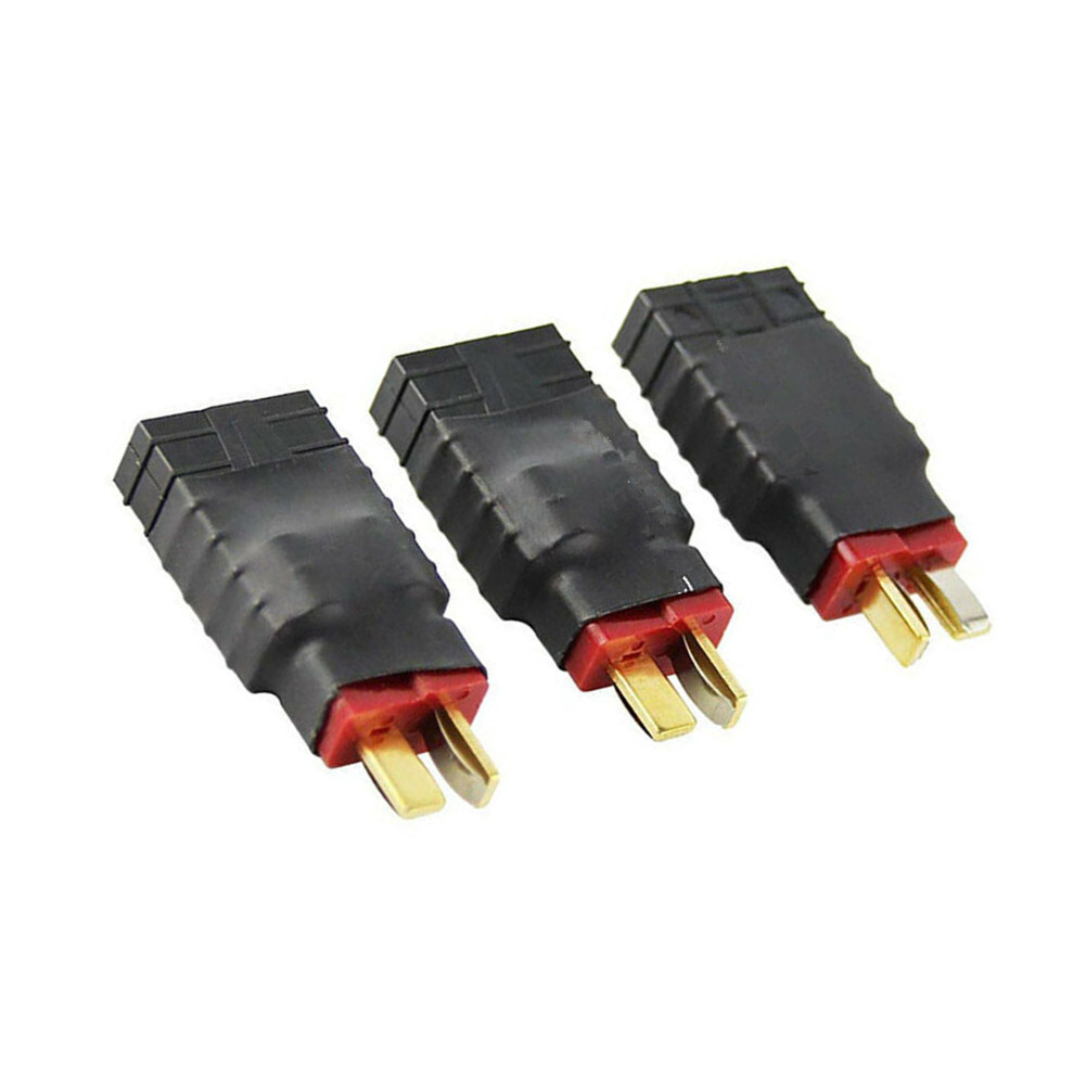 3Pcs Female To Male T-plug Battery Adapter Connecter Plug for Traxxas TRX RC Car