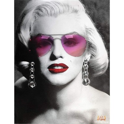 Marilyn Monroe Sunglasses Led Canvas Wall Art