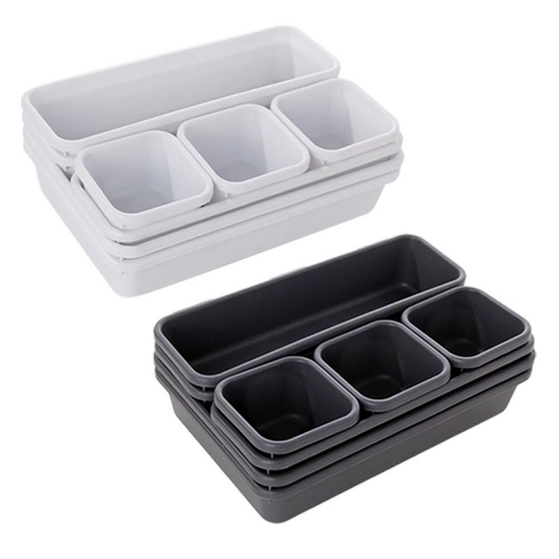 Junk Desk Drawer Organizer Tray Dividers Set 8 Shallow Organizers