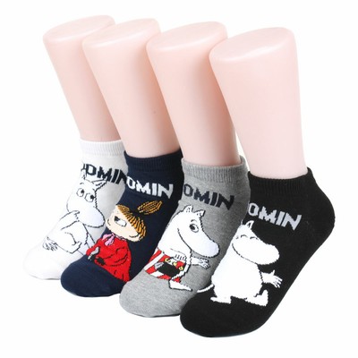 4 Pairs MOOMIN Animation Cartoon Socks Women Girls Character Socks MADE IN KOREA