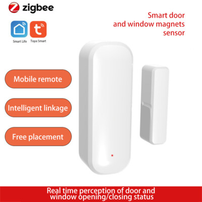 1pc Tuya Zigbee/WiFi Smart Door Window Sensor Smart Home Wireless Detector Alarm
