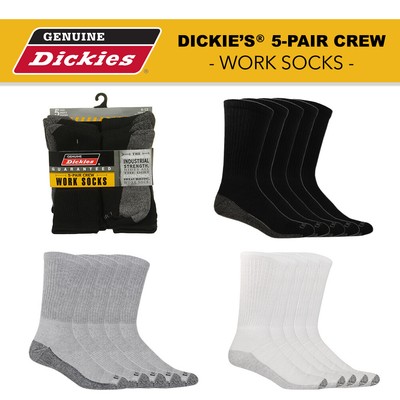 Dickies Men's 5 Pairs Industrial Strength Extra Thick Work C